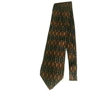 5/$10 Geoffrey Beene Vintage Silk Necktie 58" Red Gold Blue